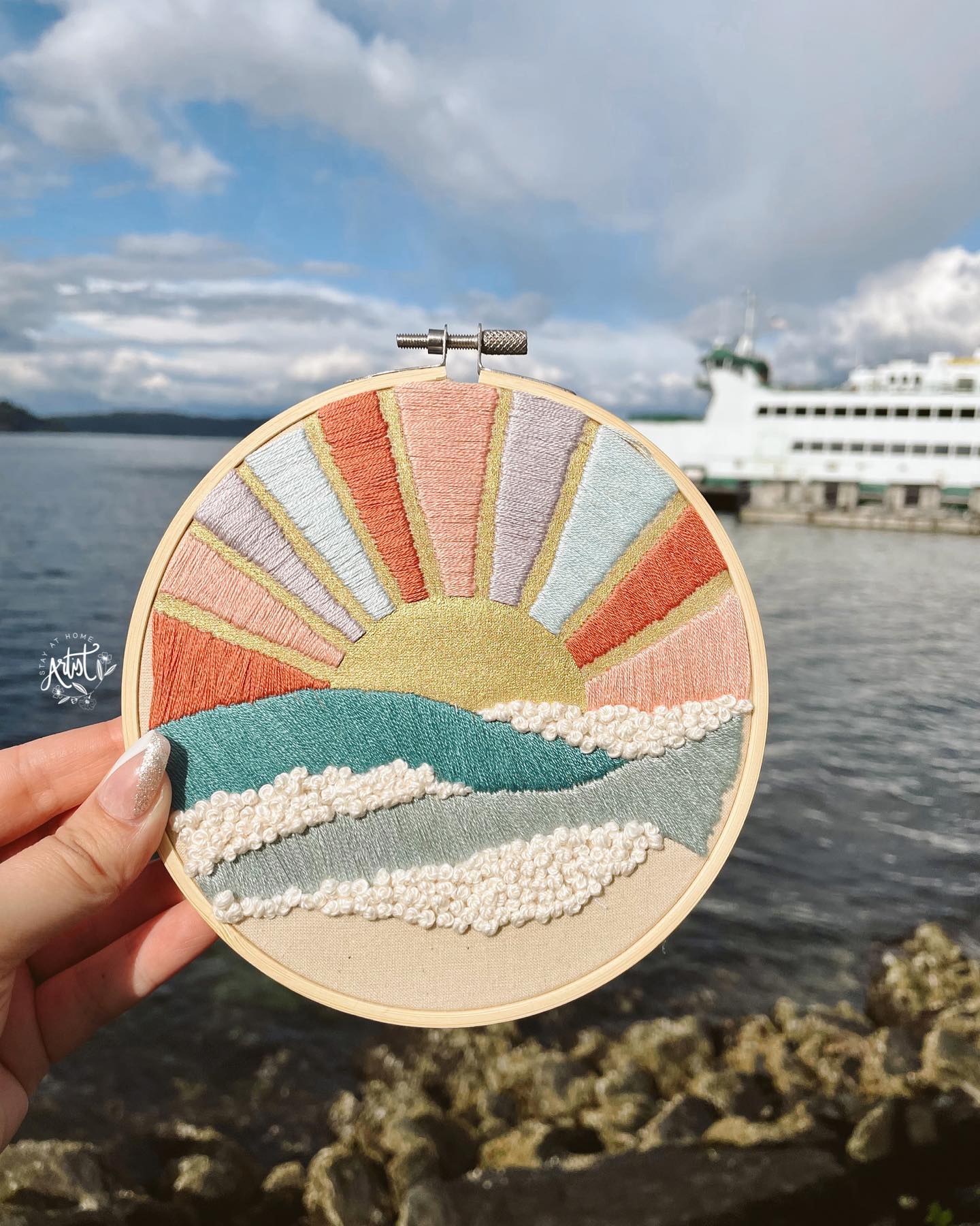 Ruston, WA. PDF Embroidery Pattern