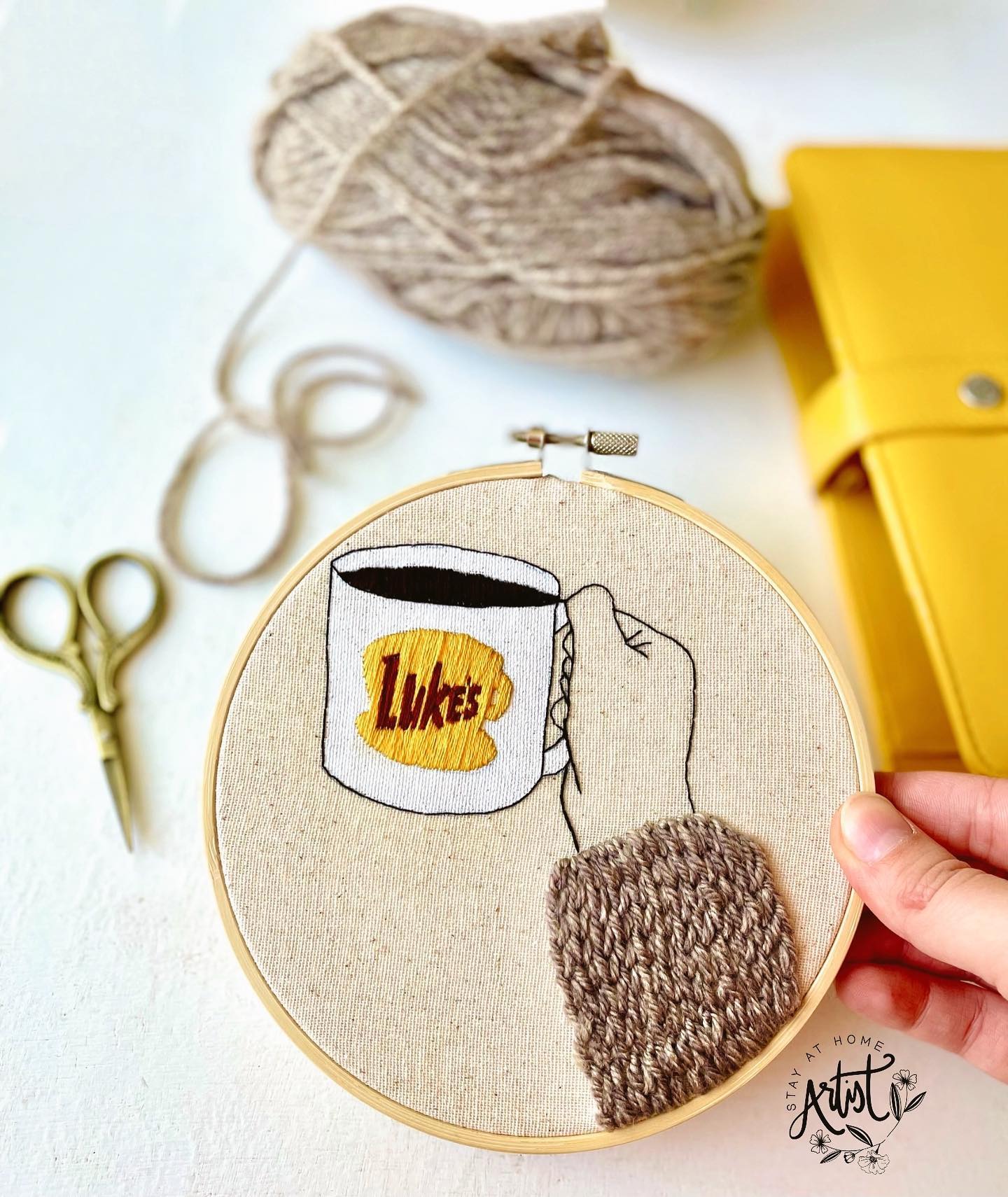 Luke's Mug Embroidery Kit--Gilmore Girls