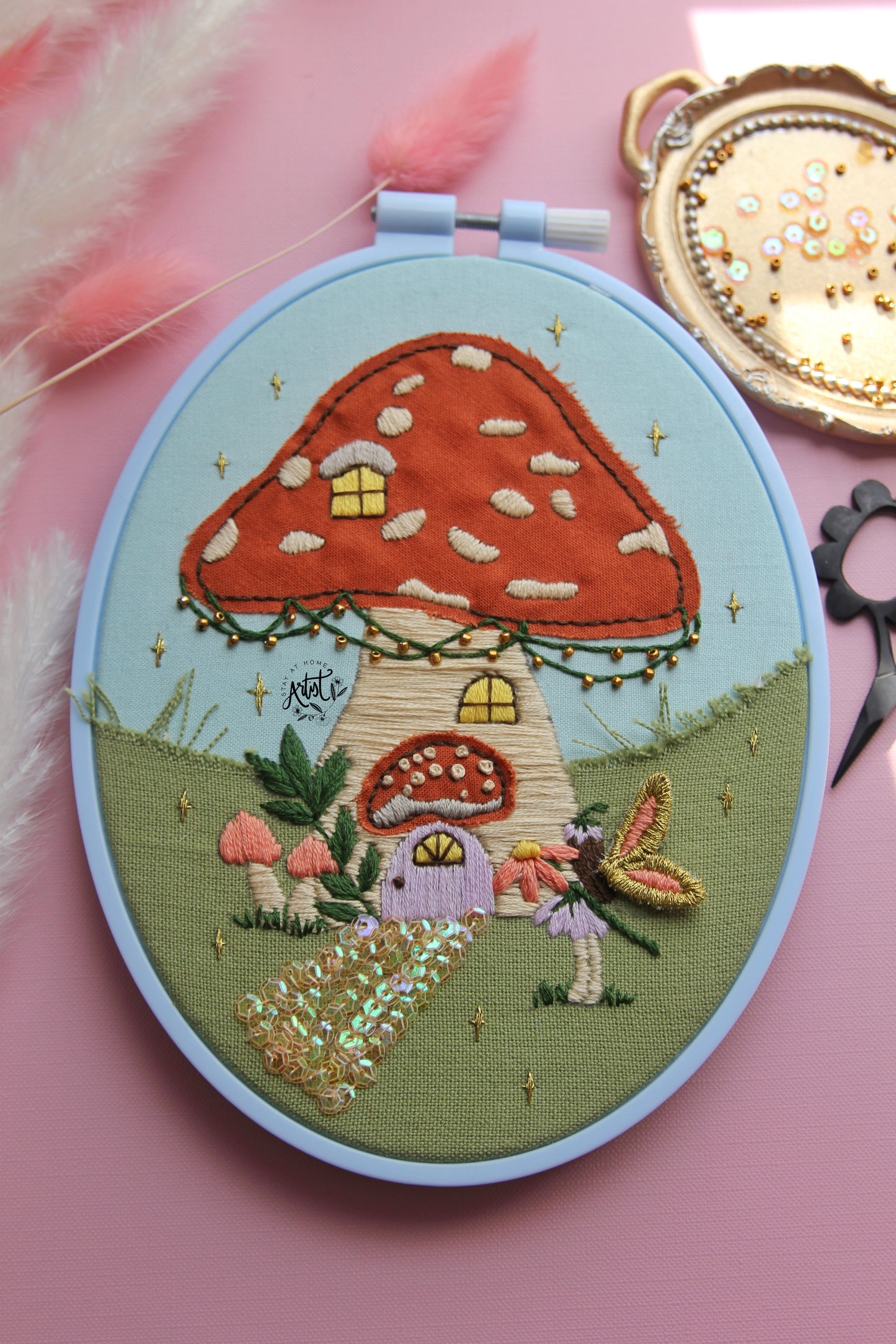 PDF-Fairy Cottage Embroidery Pattern