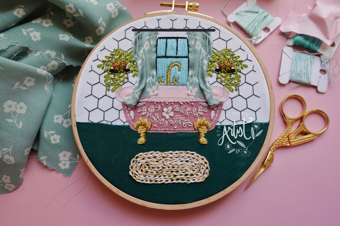 PDF-The Clawfoot Tub Embroidery Pattern