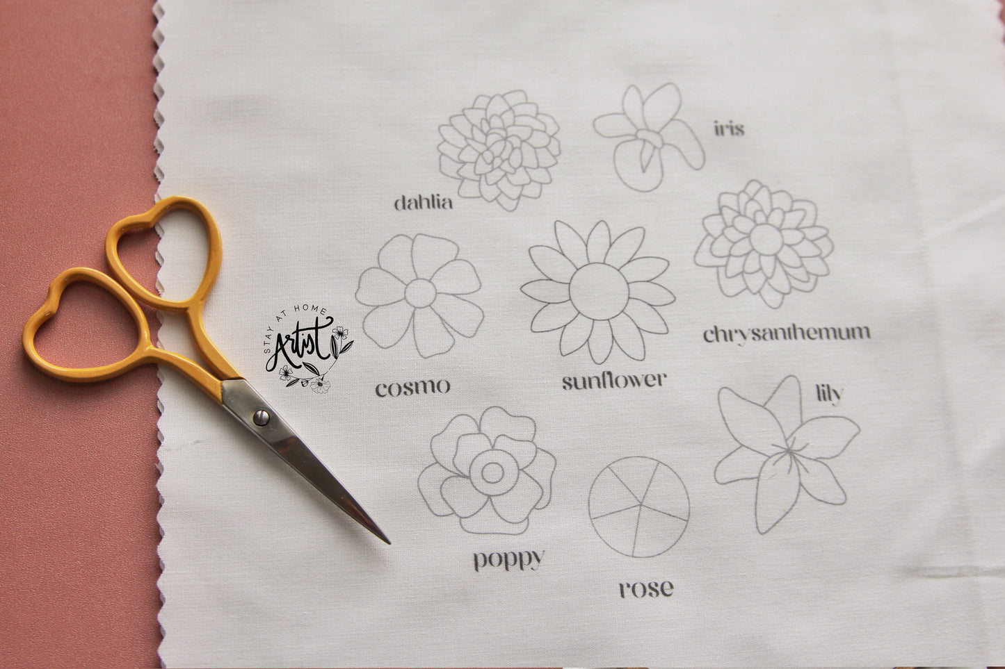 Printed Fabric ONLY Bouquet Sampler Floral 1