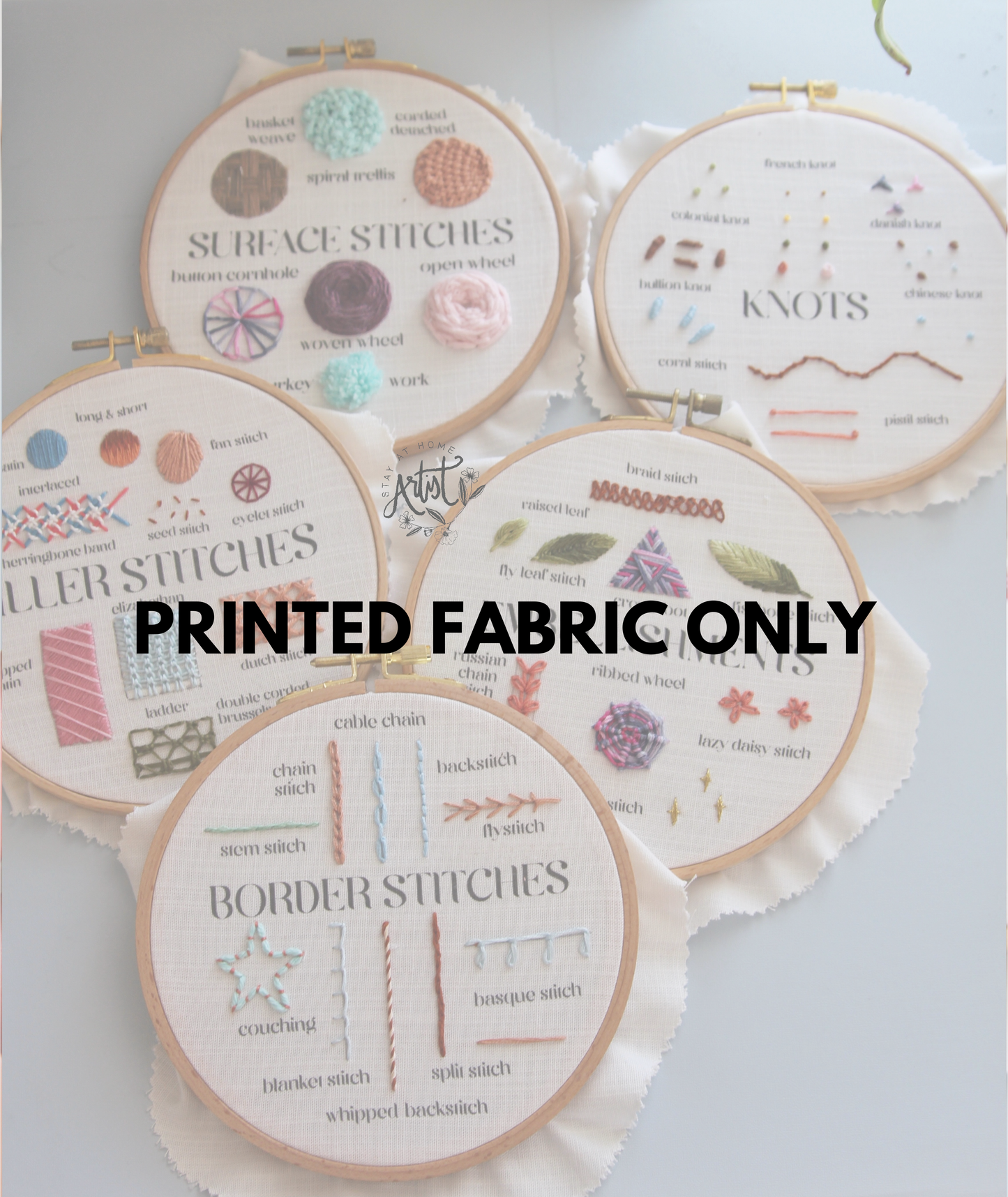 Printed Fabric: Stitchcraft Samplers