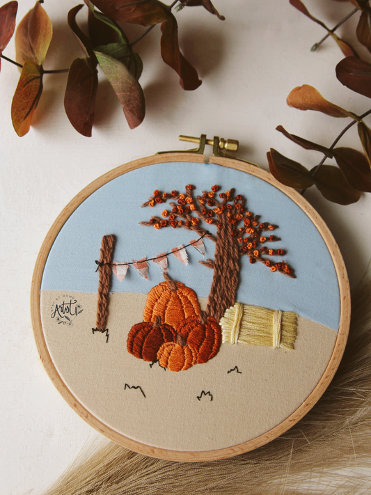 Pumpkin Patch PDF Embroidery Pattern