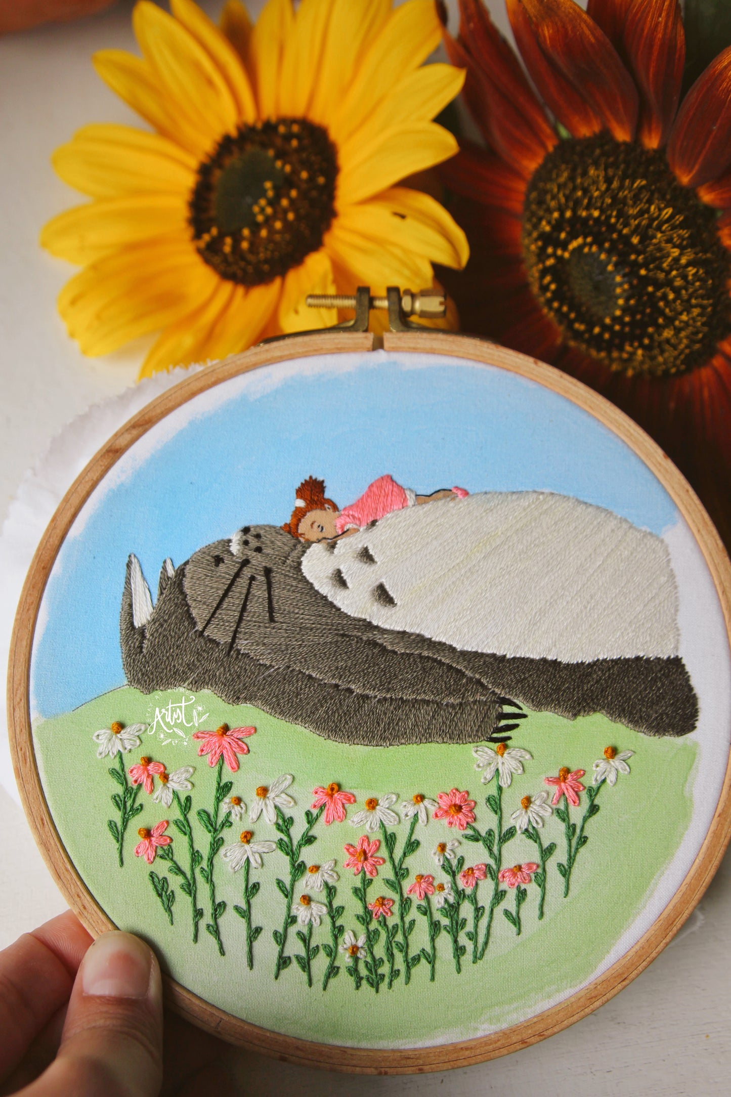 Totoro and Mei Embroidery Kit