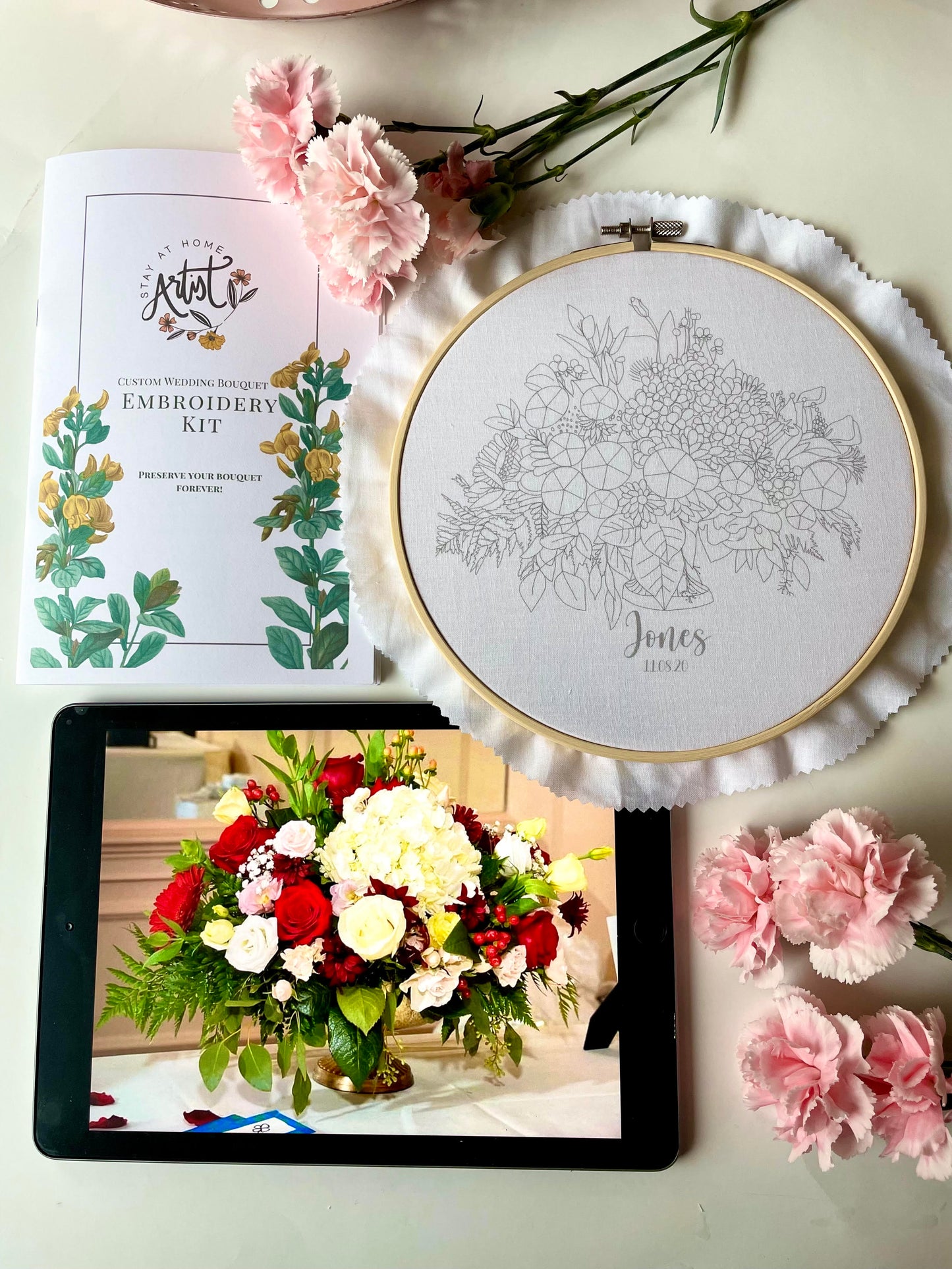 DIY Custom Bouquet Embroidery Kit