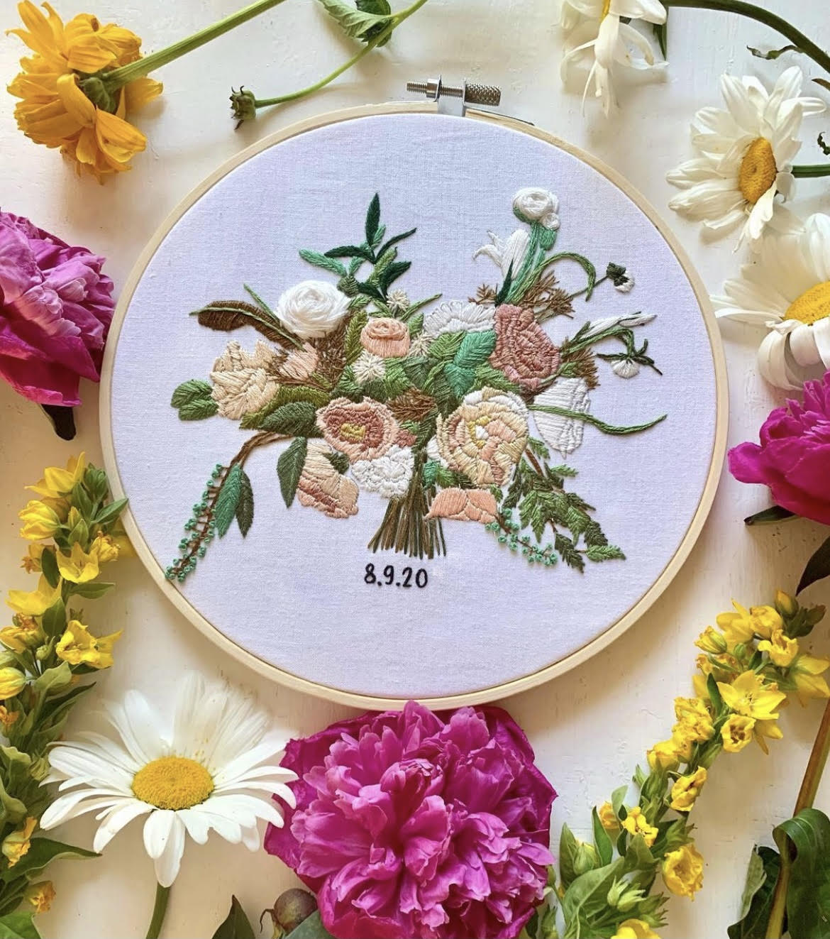 DIY Custom Bouquet Embroidery Kit