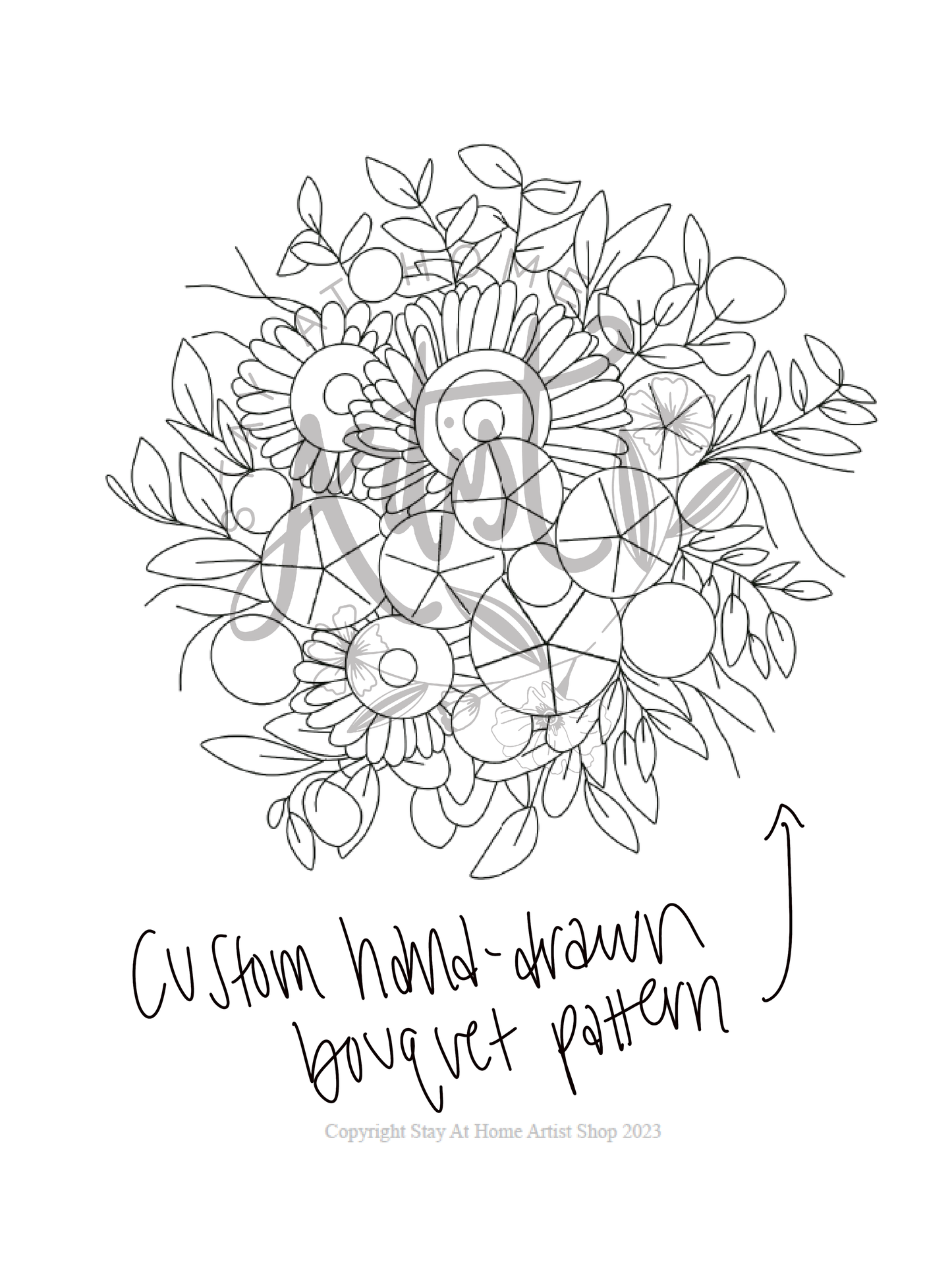 DIY Custom Bouquet Embroidery Kit