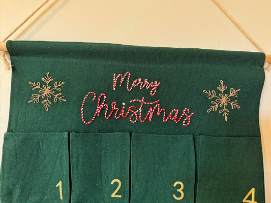 Handstitched Christmas Advent Calendar