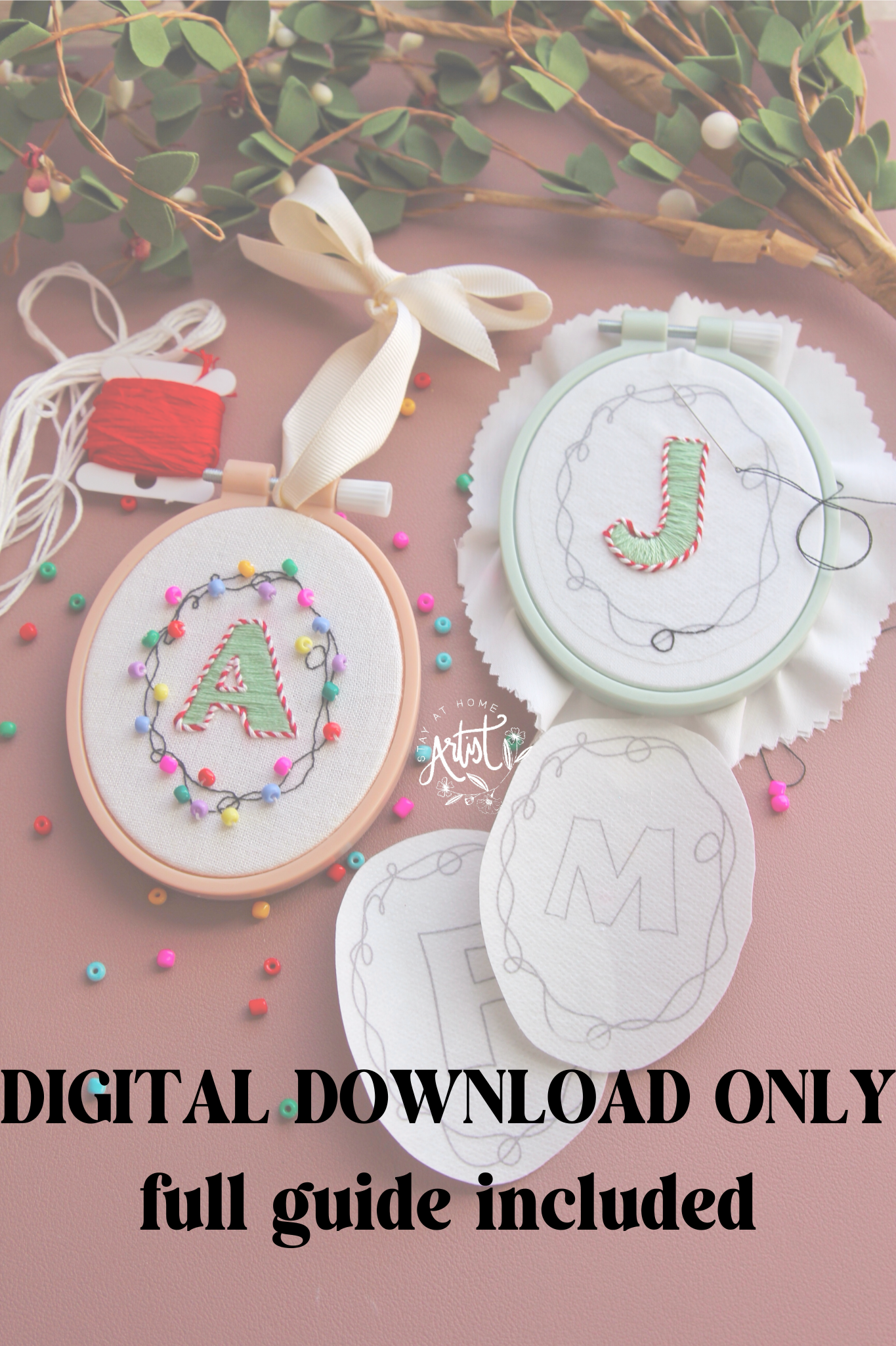 PDF DOWNLOAD: Merry Monogram Lights Stick and Stitch FULL GUIDE