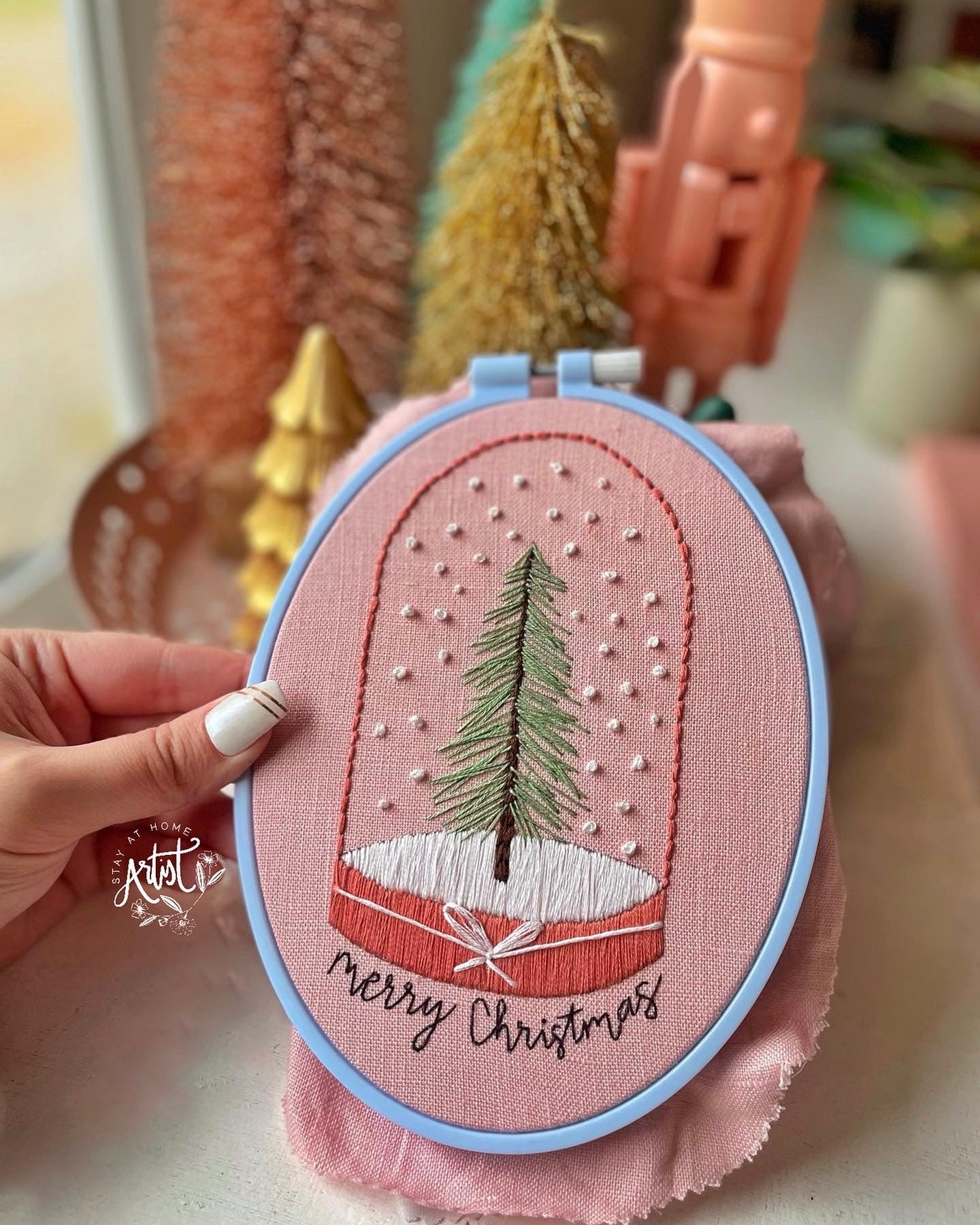 Christmas Snow Globe Embroidery Pattern PDF