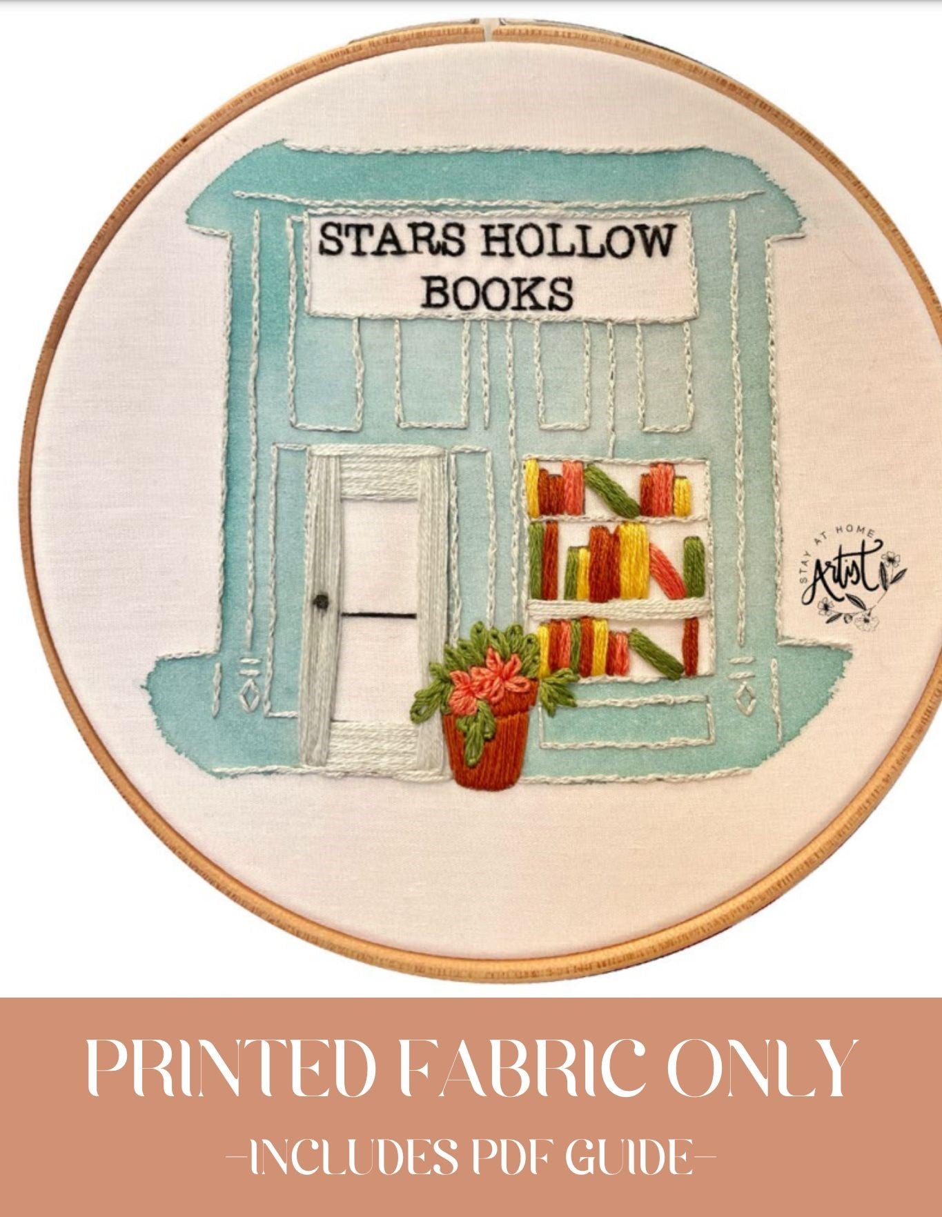 PRINTED FABRIC: Stars Hollow Books