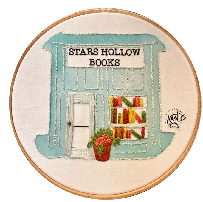 Stars Hollow Bookstore PDF Embroidery Pattern