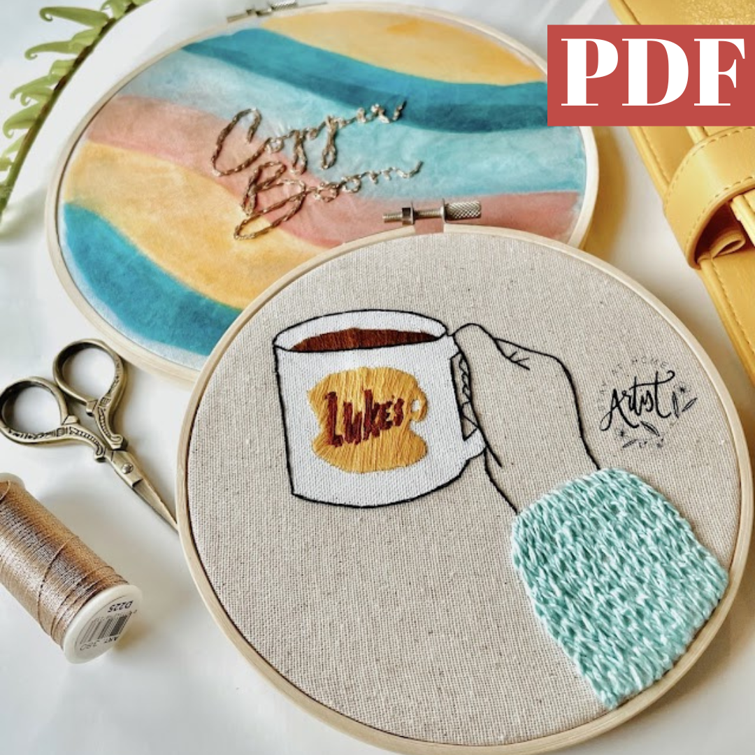 Luke's Mug PDF Embroidery Pattern