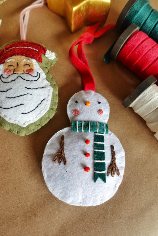 PDF: Felt Snowman Ornament Pattern