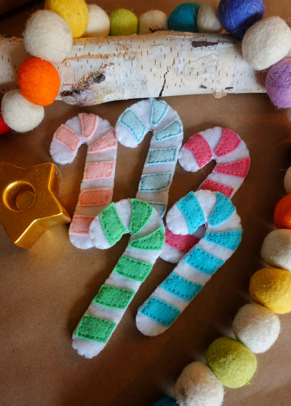 FREE PDF: Felt Candy Cane