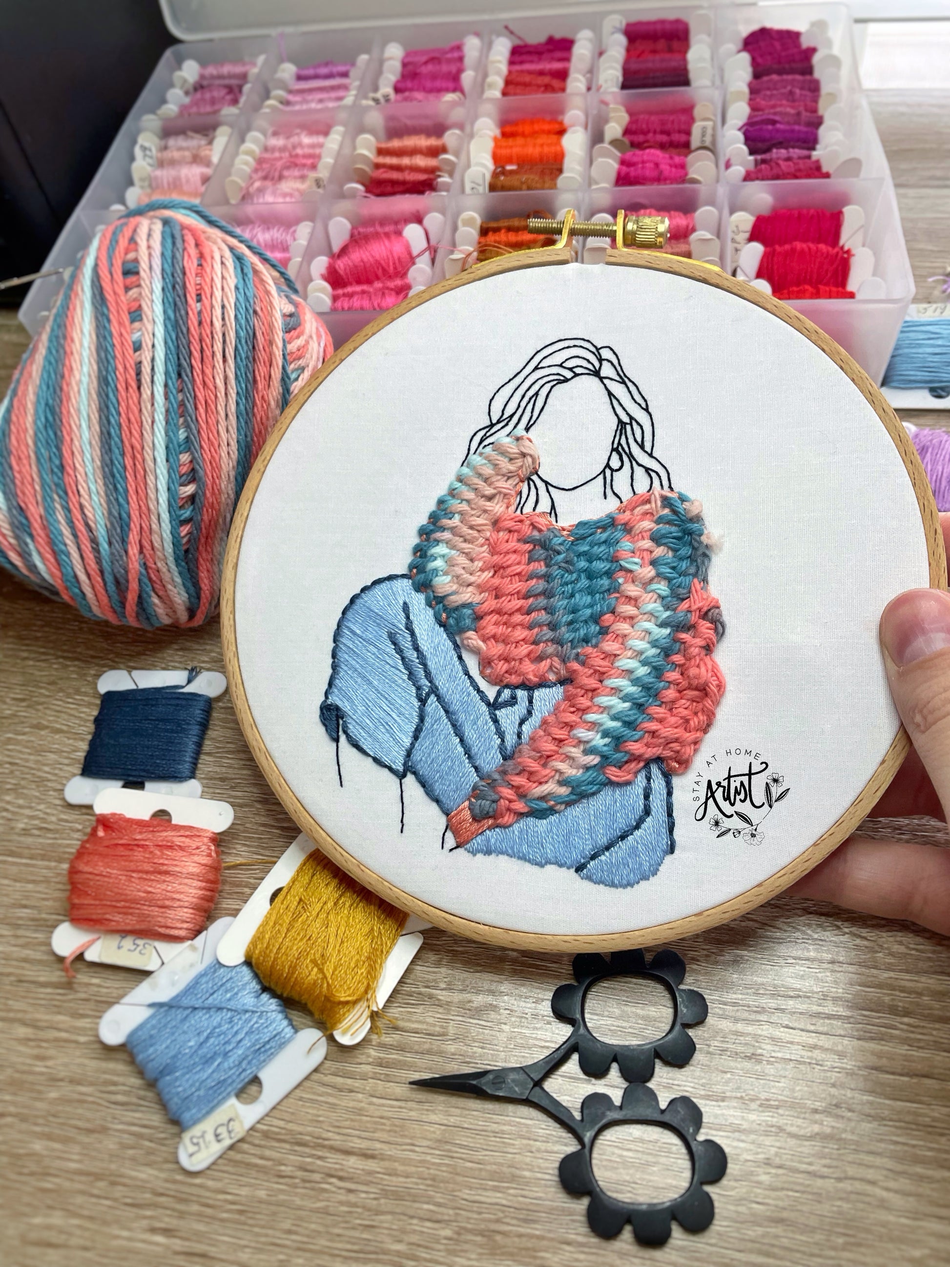 PDF Chunky Cozy Sweater Embroidery Pattern – stayathomeartistshop