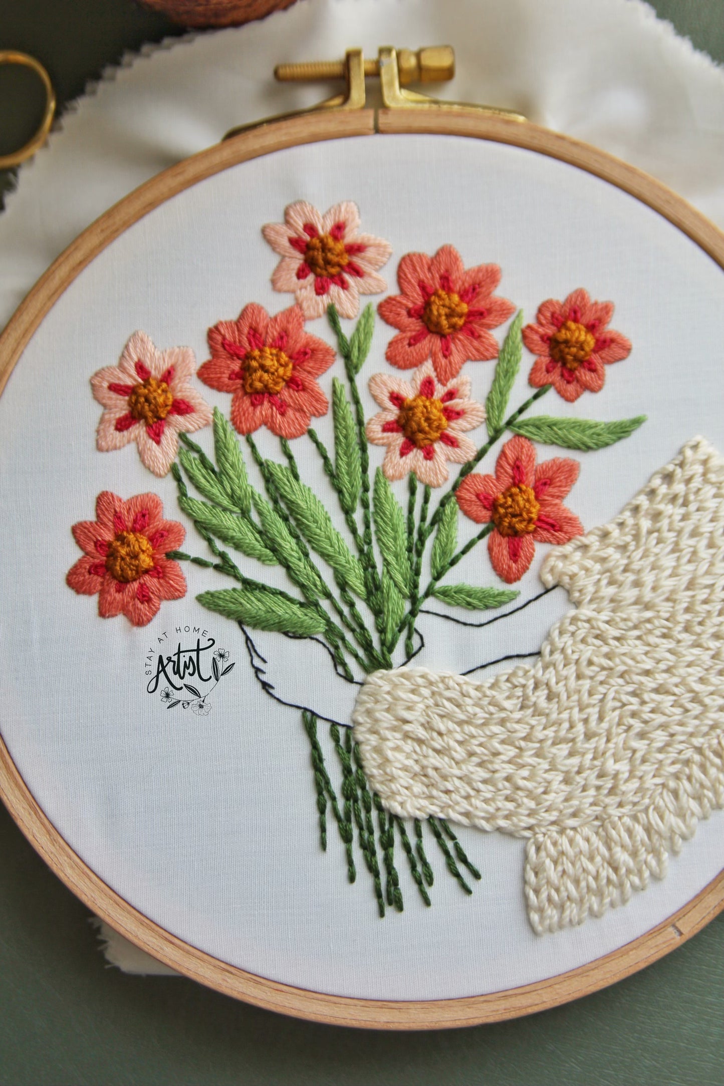 PDF- Farmers Market Flowers Embroidery Pattern