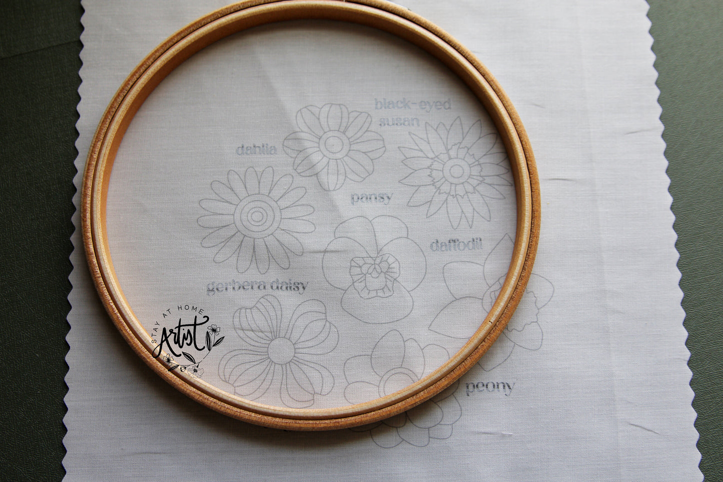 Hoop + Fabric Kit Floral Bouquet Sampler #3