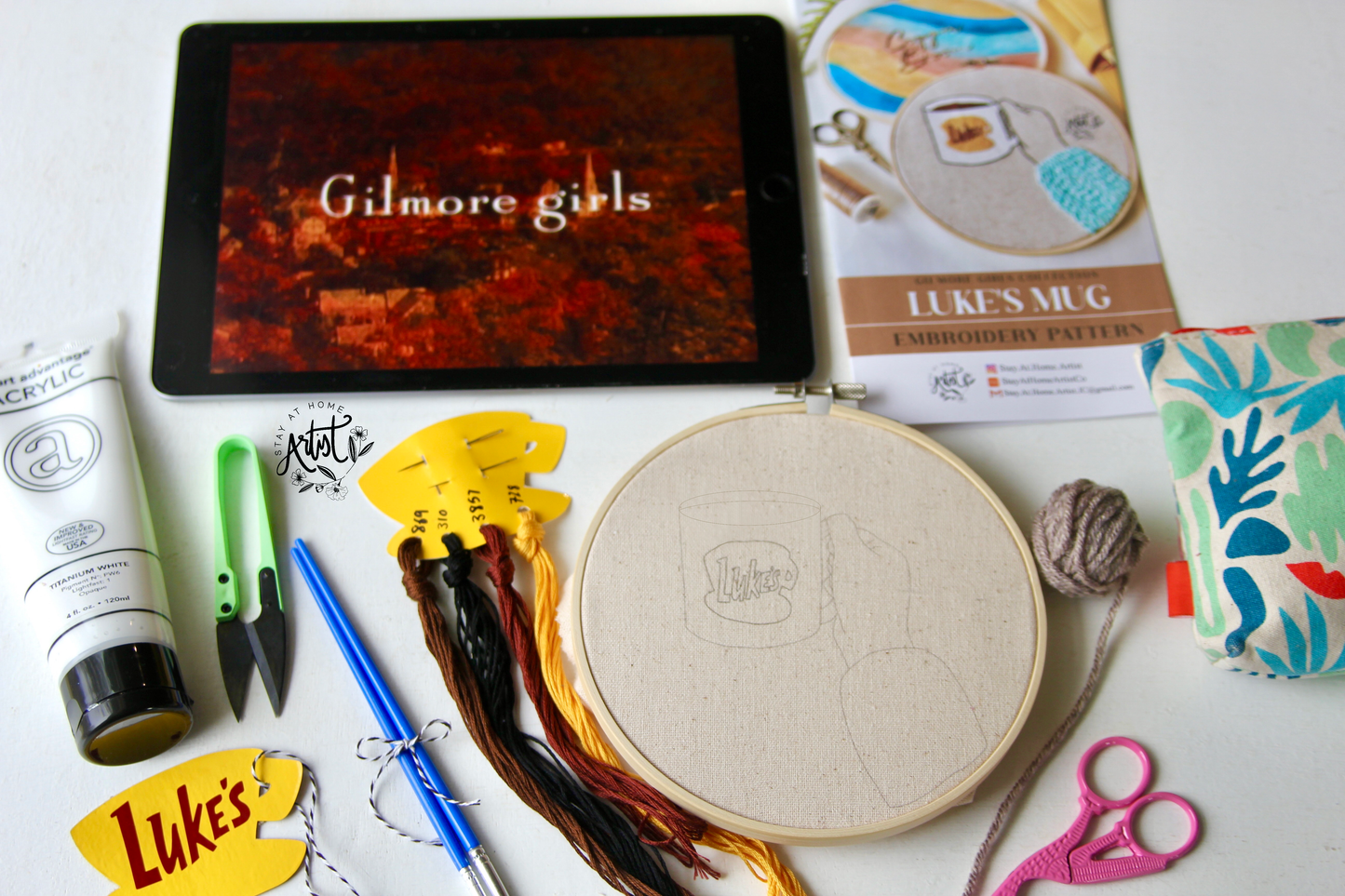Luke's Mug Embroidery Kit--Gilmore Girls