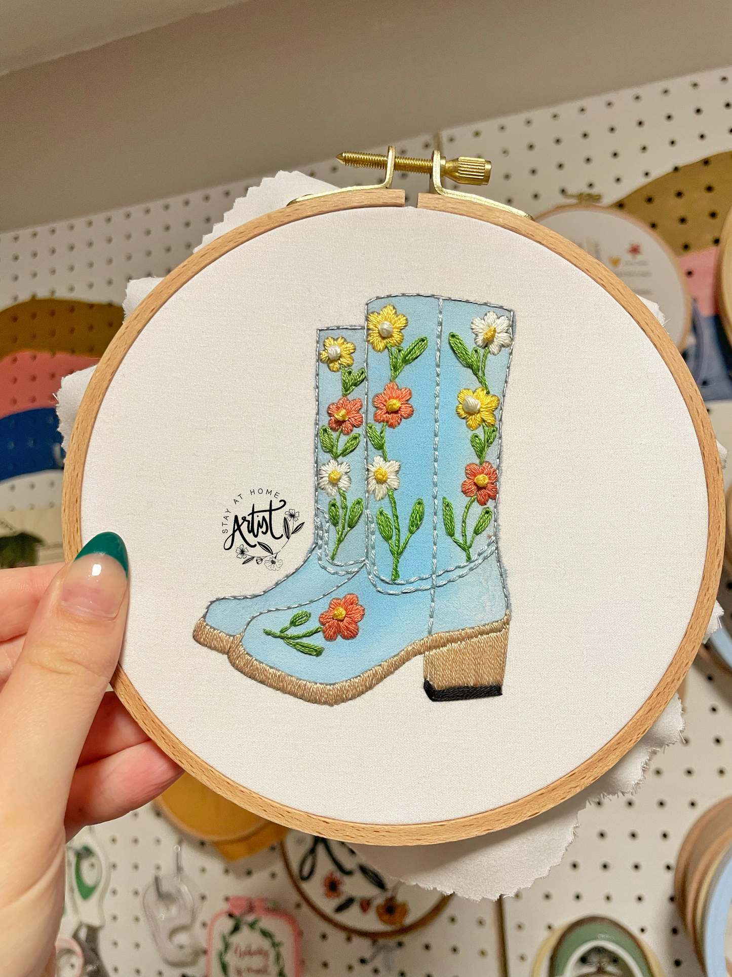 Floral Cowboy Boots PDF Pattern