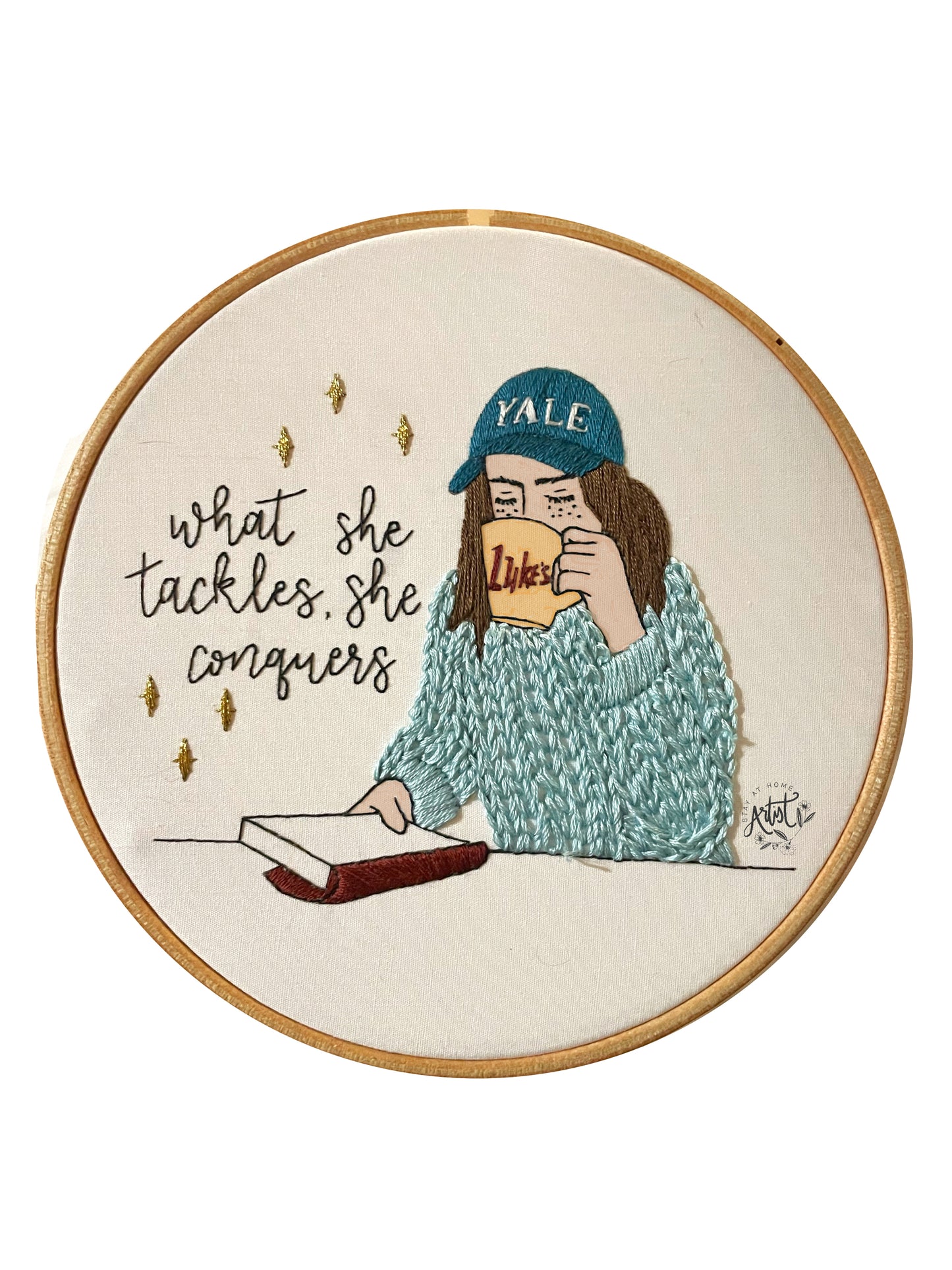 What She Tackles, She Conquers PDF Embroidery Pattern