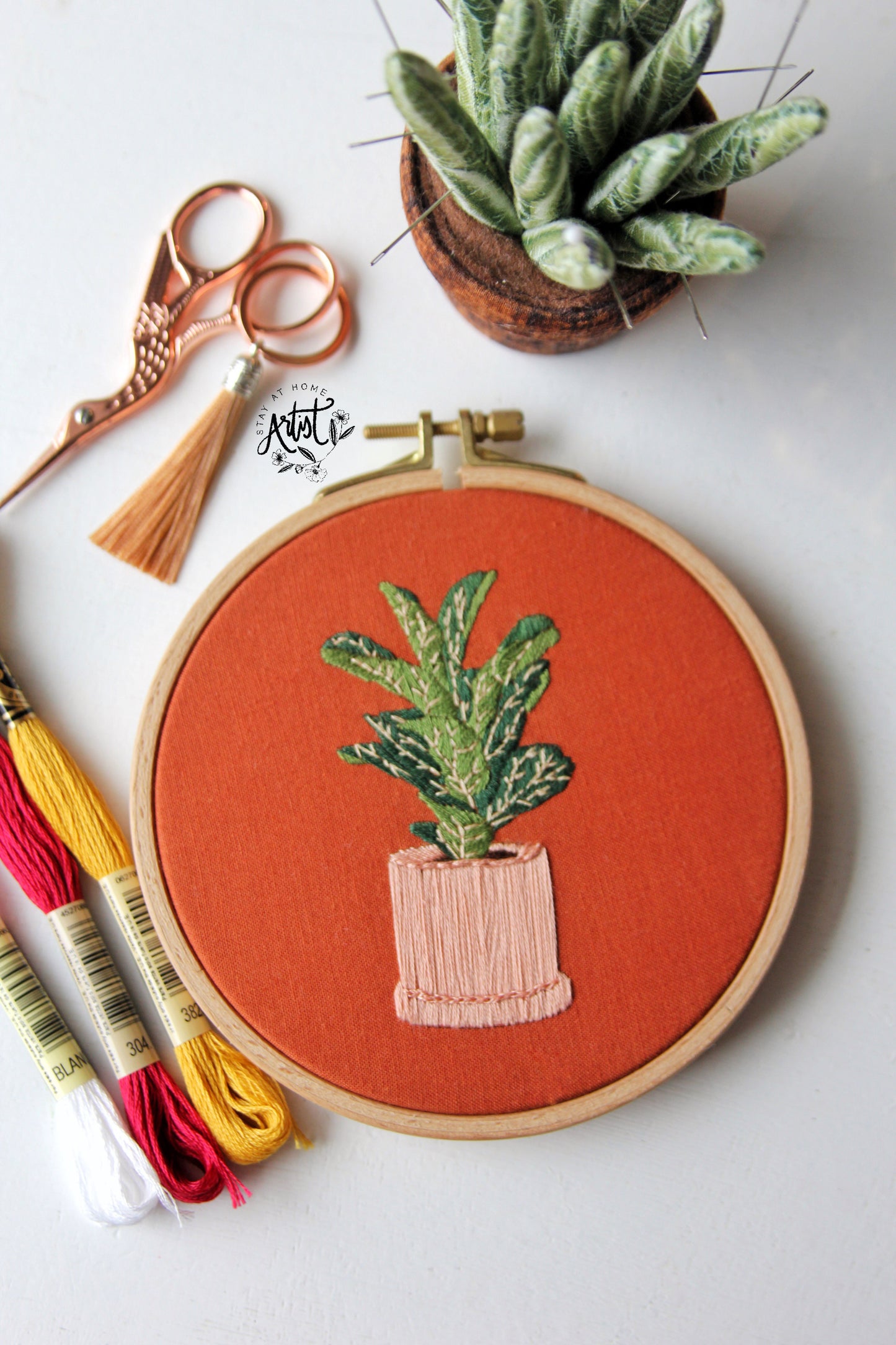 Fiddle Leaf Fig PDF Embroidery Pattern