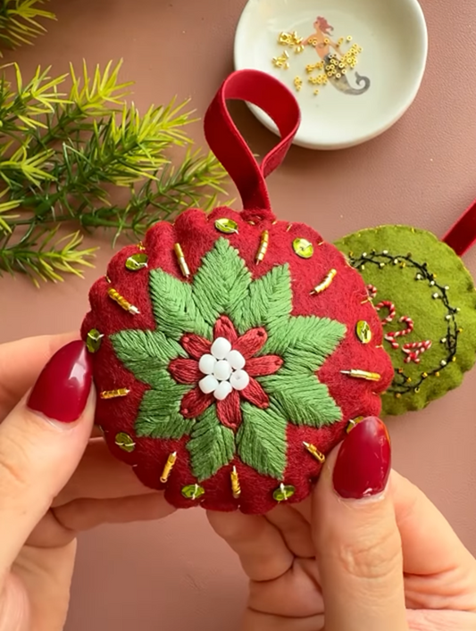 FREE PDF: Poinsettia Ornament Pattern