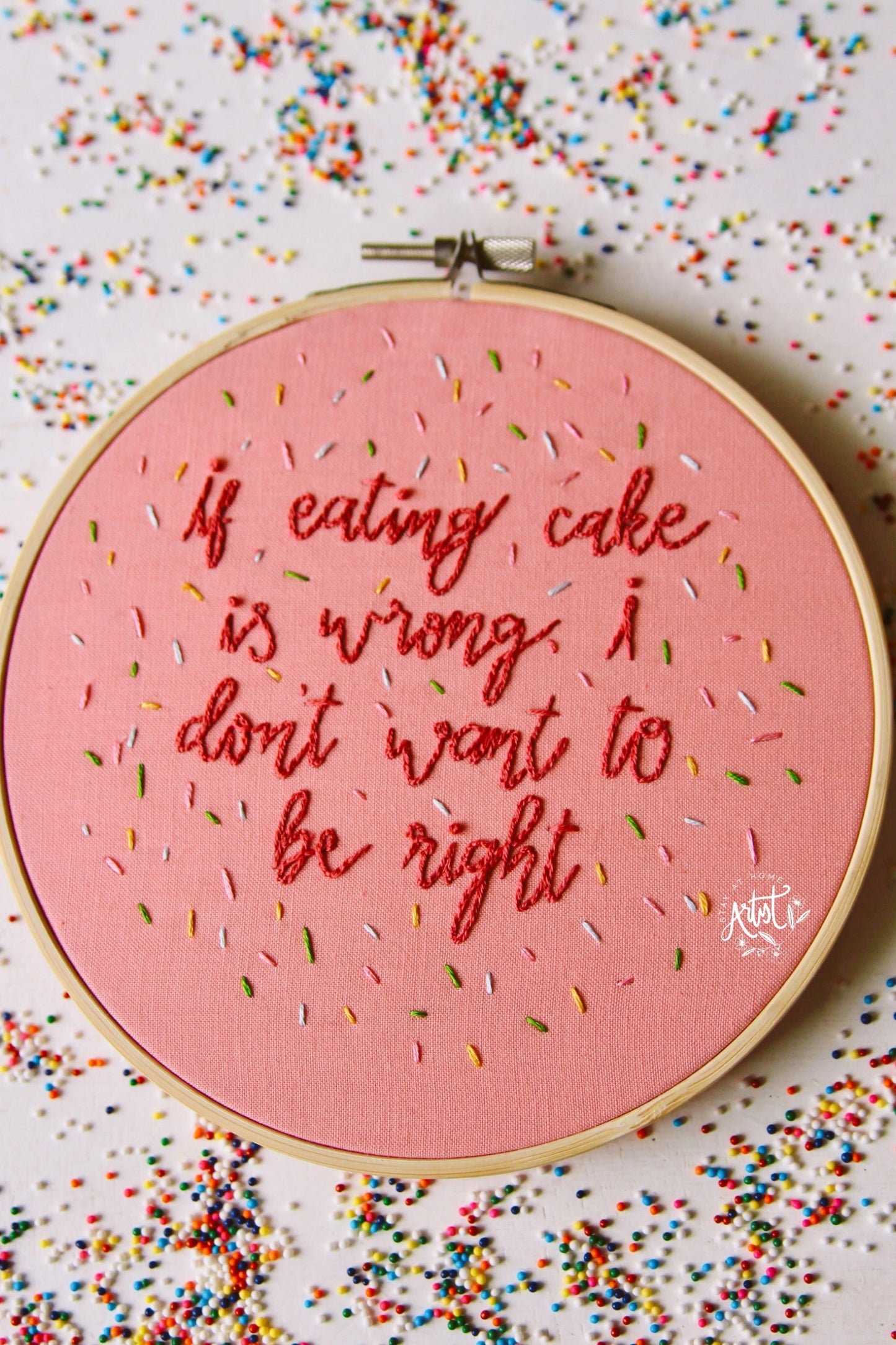 If Eating Cake Is Wrong PDF Embroidery Pattern