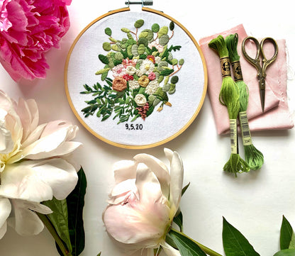 DIY Custom Bouquet Embroidery Kit