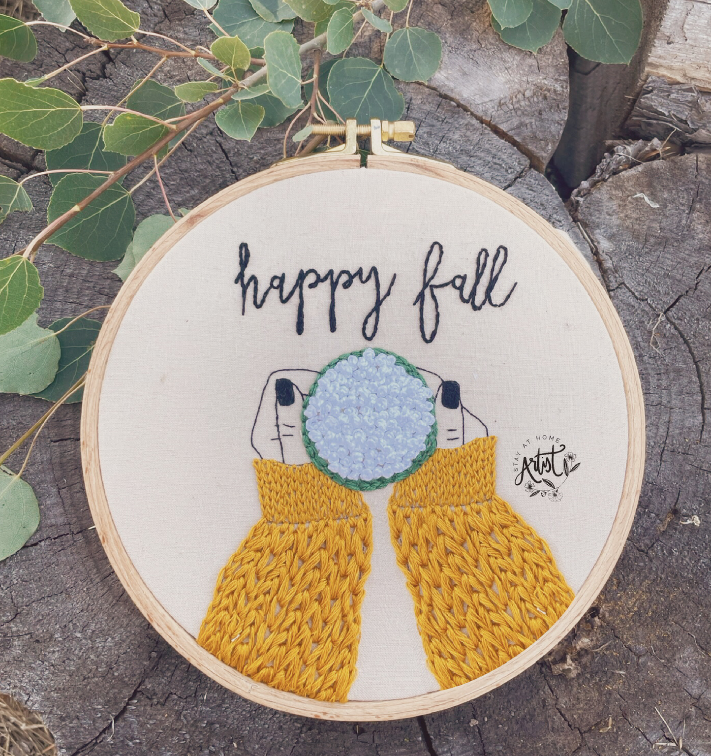 Happy Fall PDF Embroidery Pattern